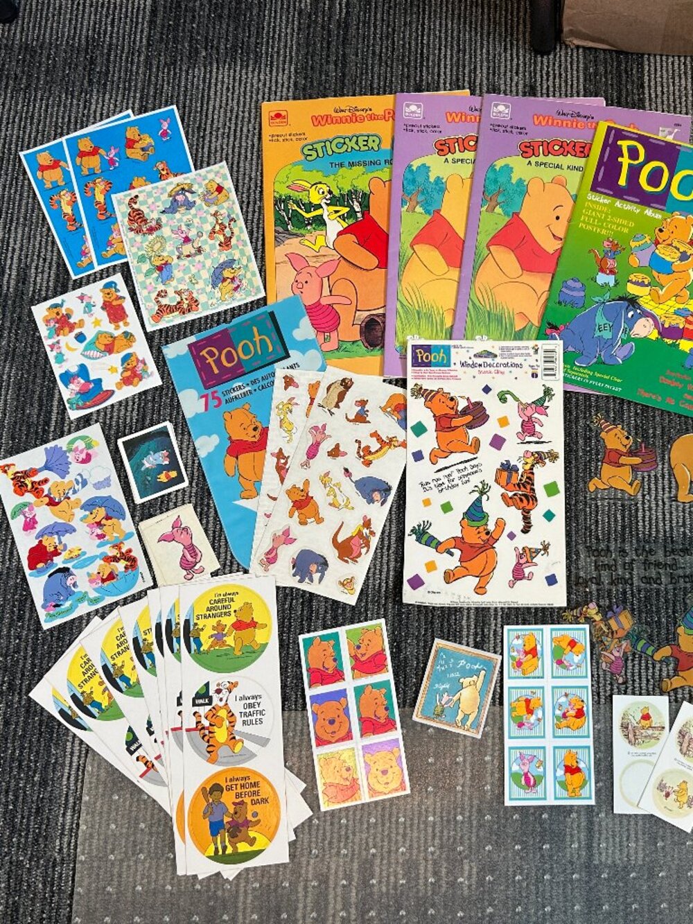 Y2K 200+ Vintage Pooh Stickers & Window Decals